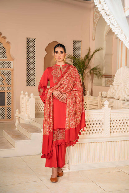 Nishat Linen - 3 Piece - Embroidered Suit - 42206444