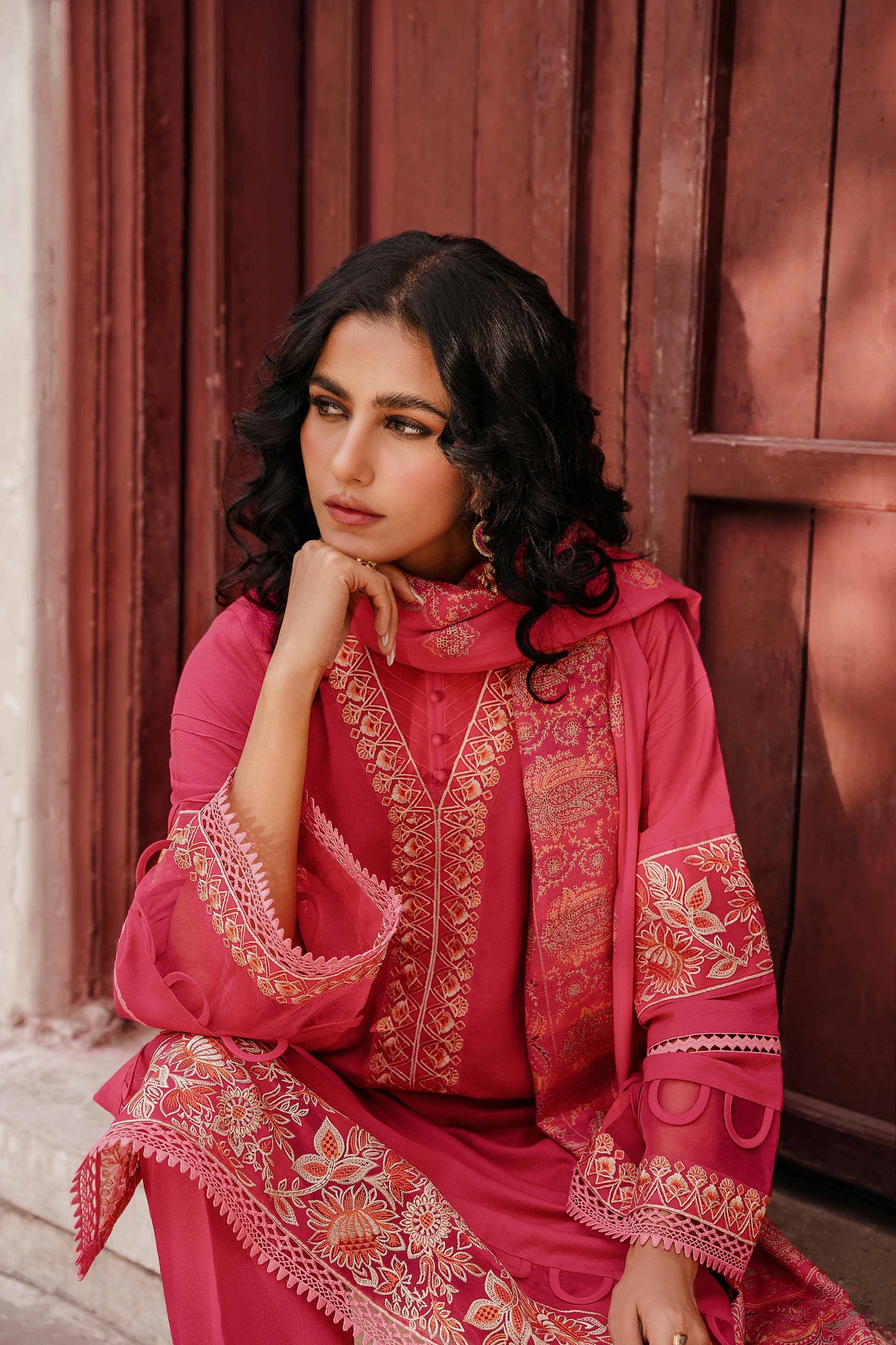 Nishat Linen - 3 Piece - Embroidered Suit - 42206450