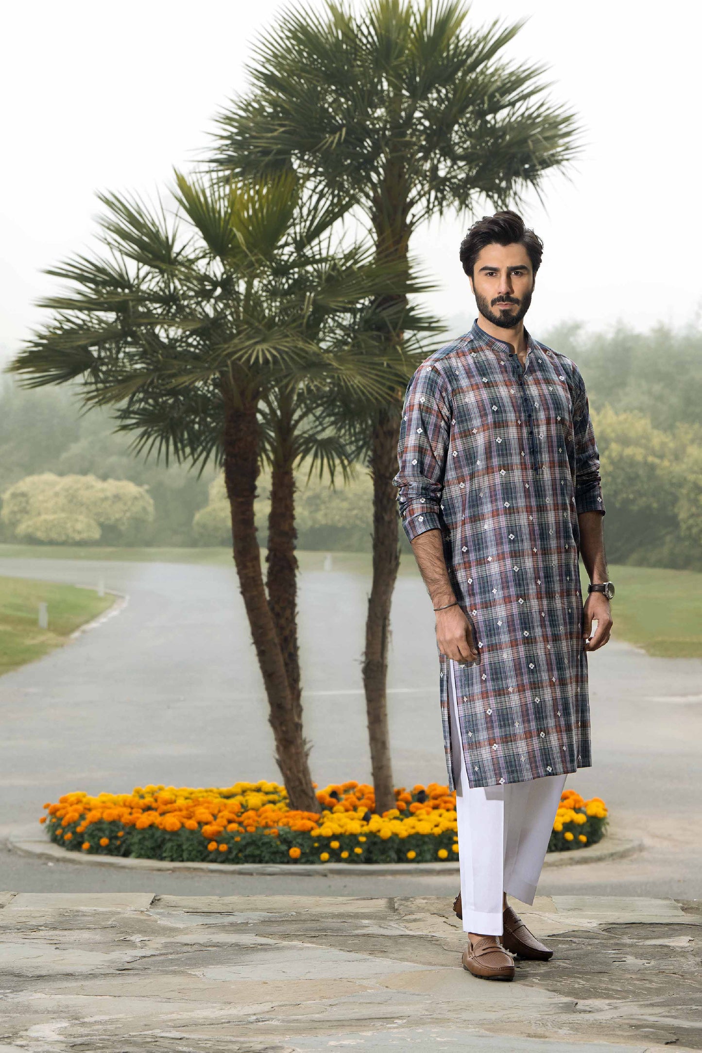 Nishat Linen - 1 Piece - Embroidered Naqsh Fabric - 42219488