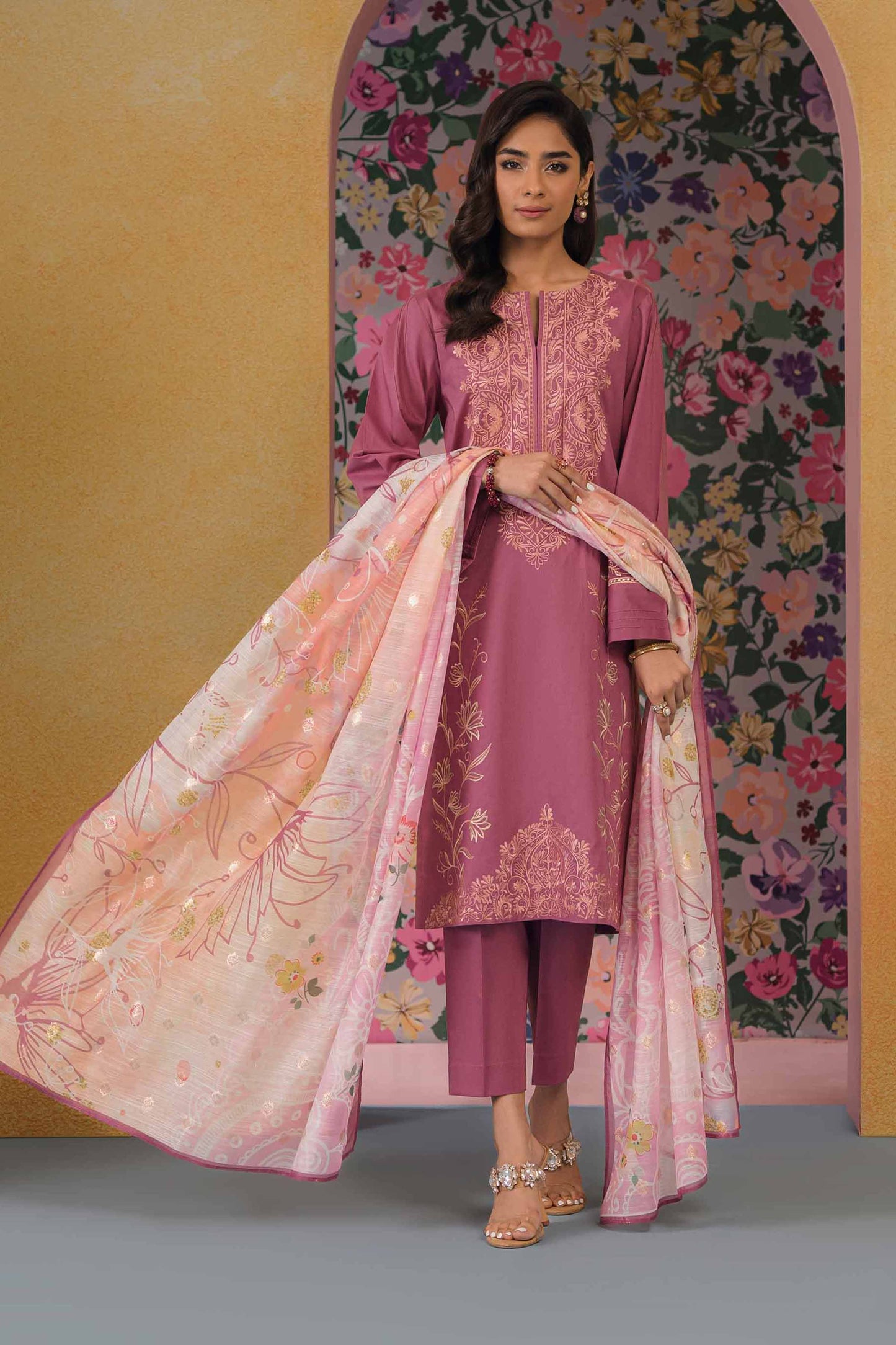 Nishat Linen - 2 Piece - Embroidered Suit - 42301621