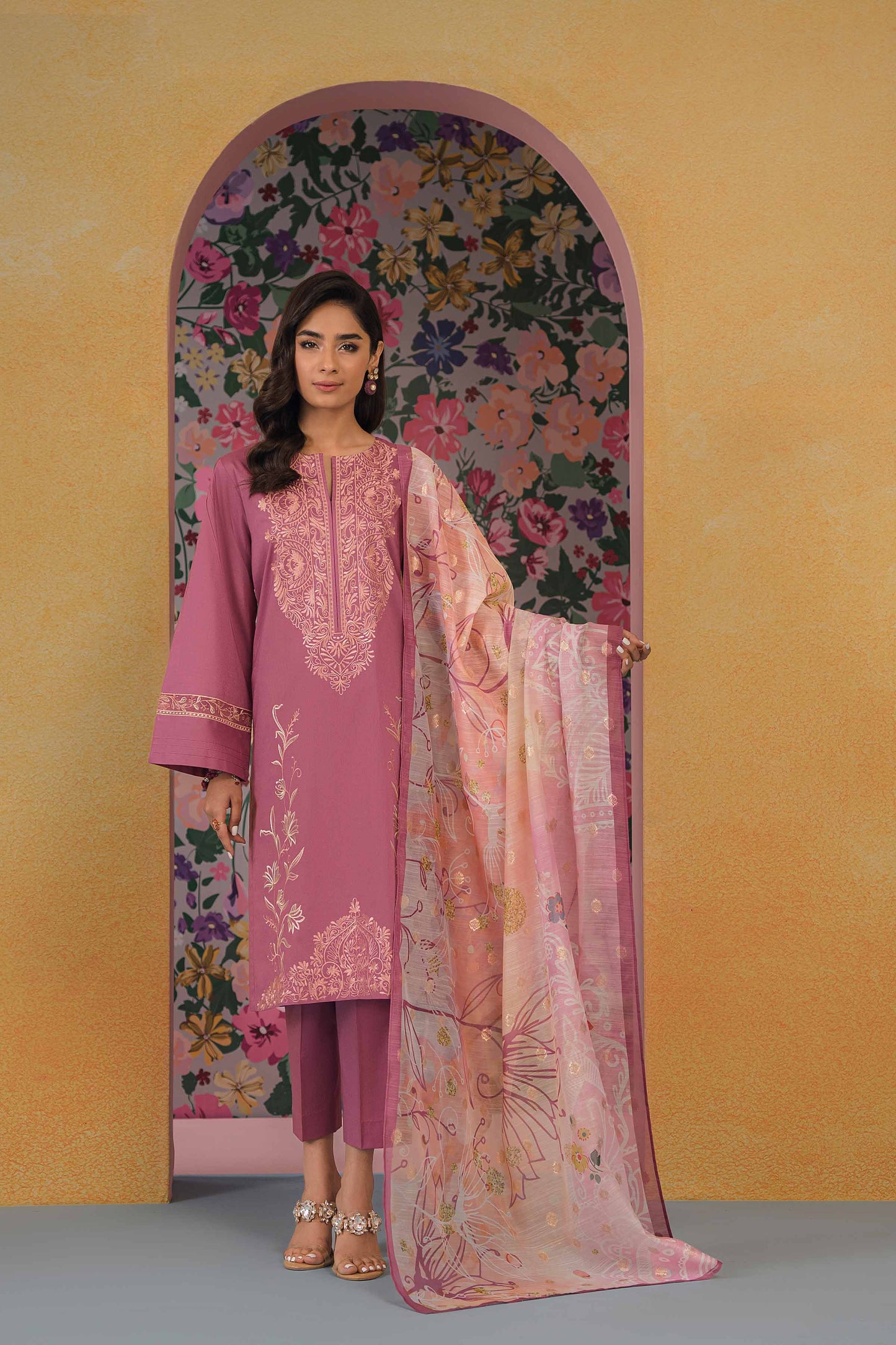 Nishat Linen - 2 Piece - Embroidered Suit - 42301621