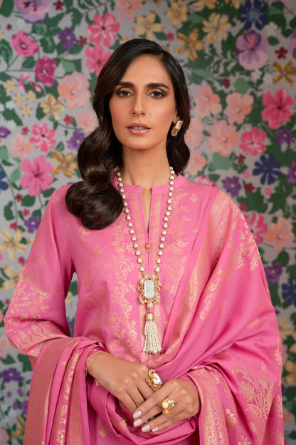 Nishat Linen - 3 Piece - Embroidered Jacquard Suit - 42301768