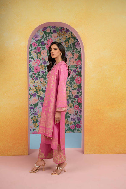 Nishat Linen - 3 Piece - Embroidered Jacquard Suit - 42301768