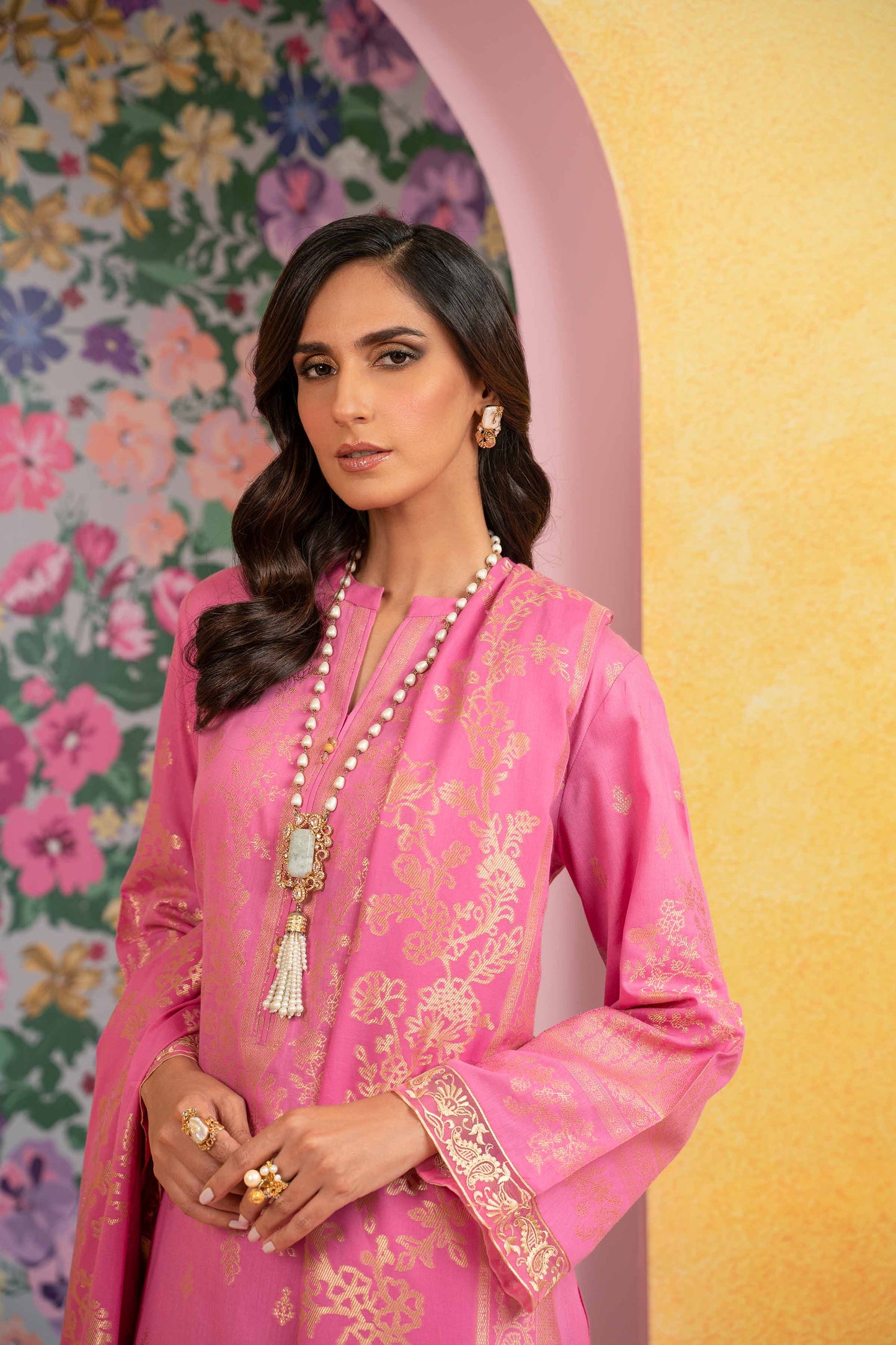 Nishat Linen - 3 Piece - Embroidered Jacquard Suit - 42301768