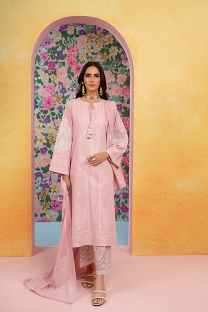 Nishat Linen - 3 Piece - Embroidered Jacquard Suit - 42301769