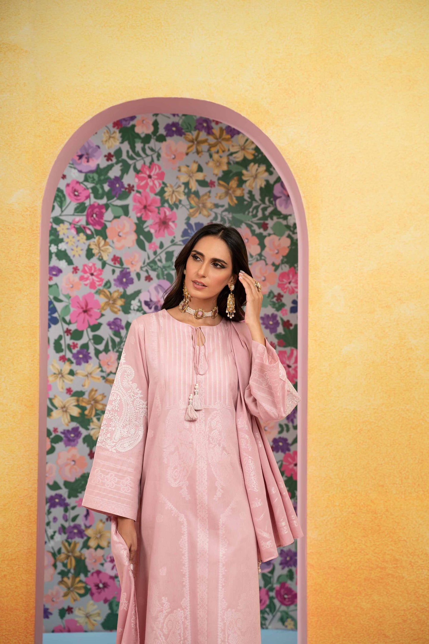 Nishat Linen - 3 Piece - Embroidered Jacquard Suit - 42301769