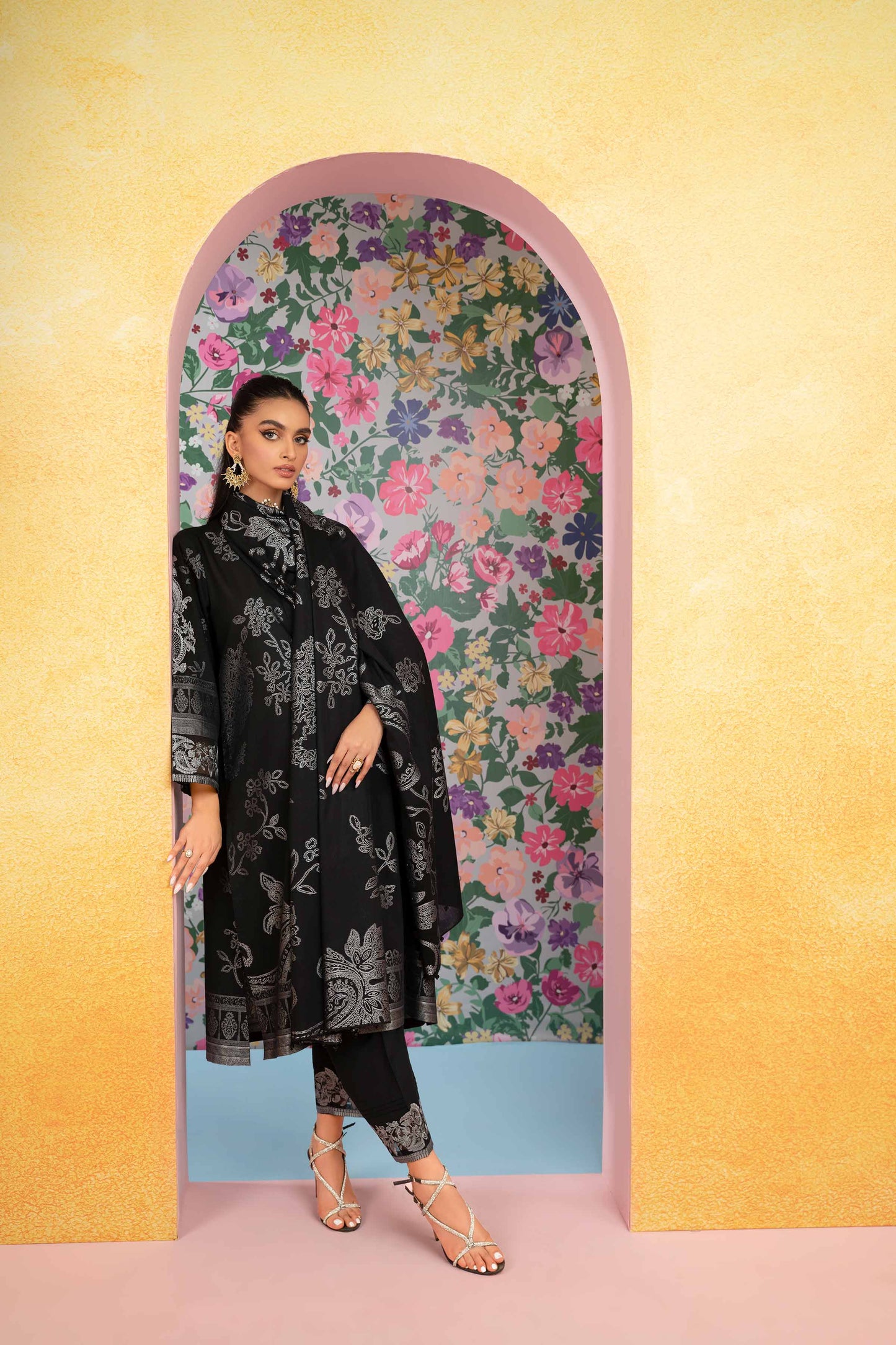 Nishat Linen - 3 Piece - Embroidered Jacquard Suit - 42301770