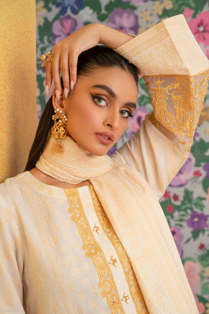 Nishat Linen - 3 Piece - Embroidered Jacquard Suit - 42301771