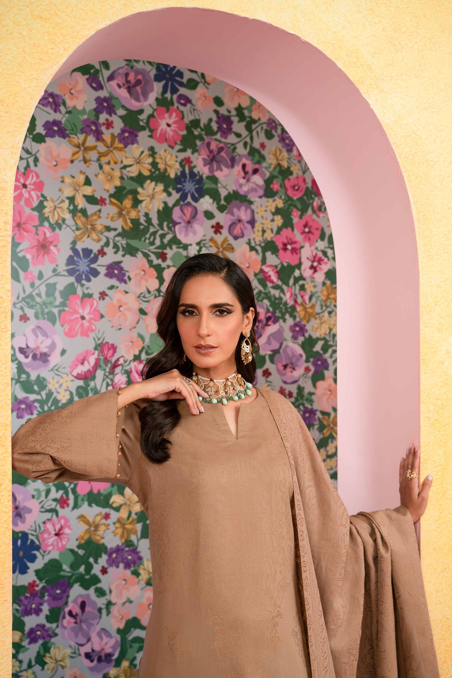 Nishat Linen - 3 Piece - Embroidered Jacquard Suit - 42301772