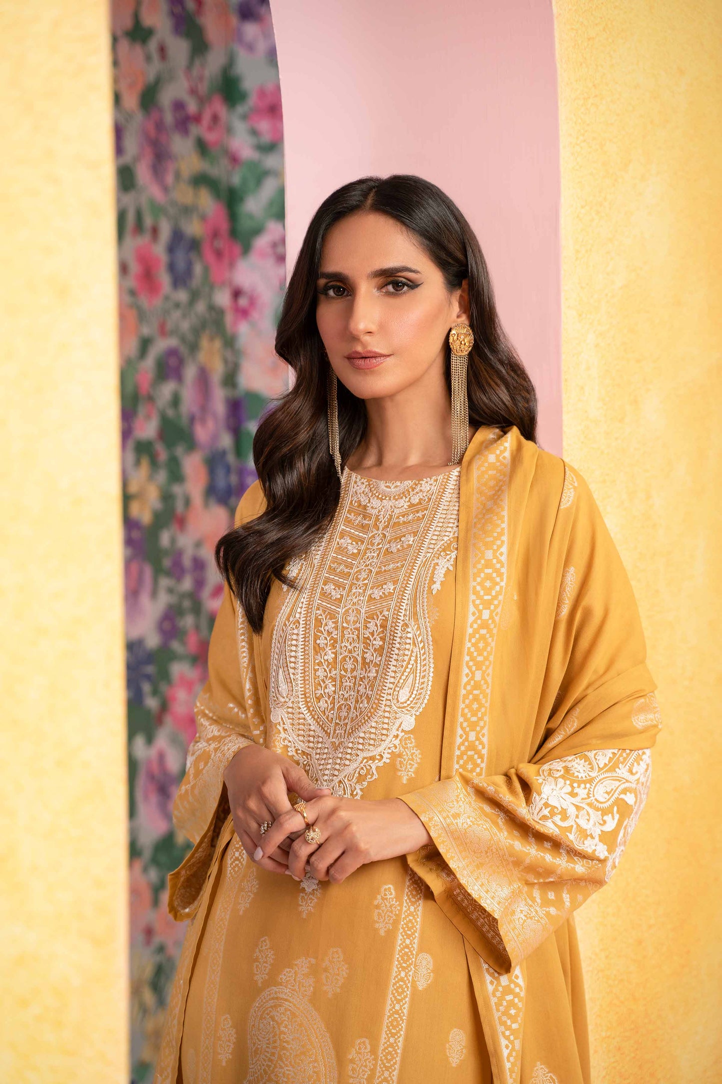 Nishat Linen - 3 Piece - Embroidered Jacquard Suit - 42301773