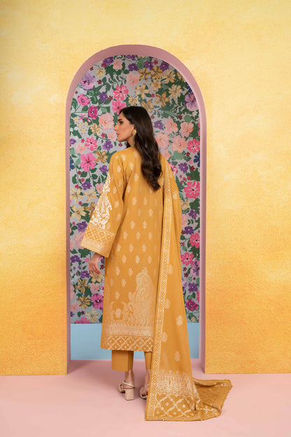 Nishat Linen - 3 Piece - Embroidered Jacquard Suit - 42301773