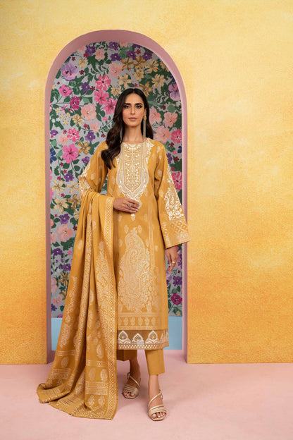 Nishat Linen - 3 Piece - Embroidered Jacquard Suit - 42301773