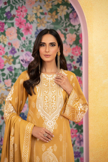 Nishat Linen - 3 Piece - Embroidered Jacquard Suit - 42301773