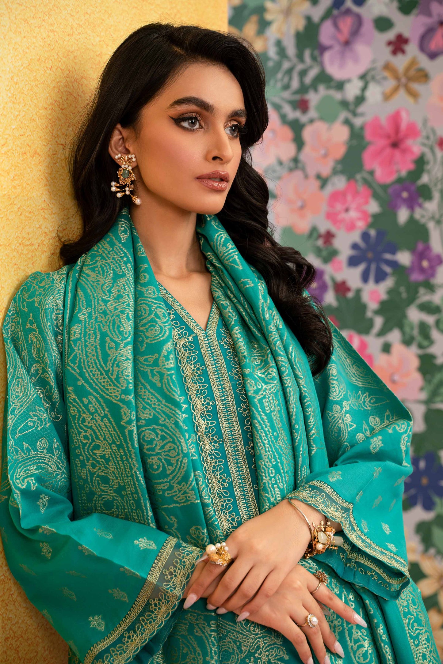 Nishat Linen - 3 Piece - Embroidered Jacquard Suit - 42301774