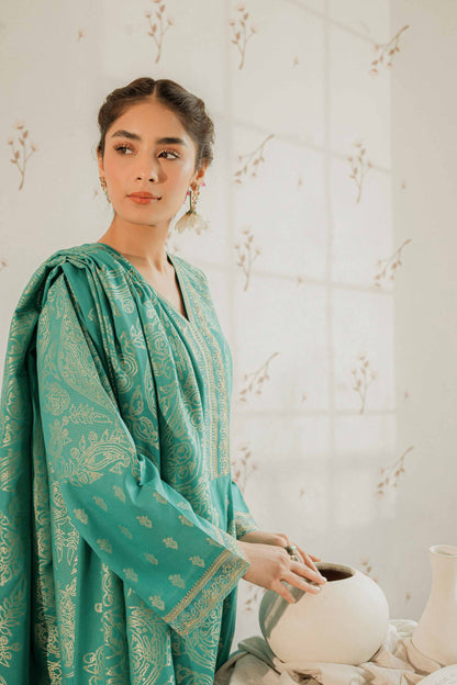 Nishat Linen - 3 Piece - Embroidered Jacquard Suit - 42301774