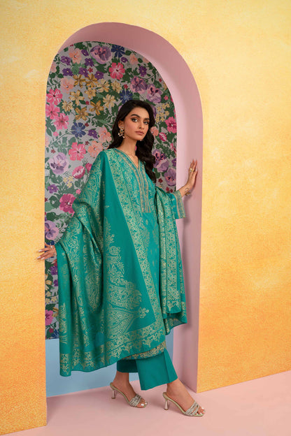 Nishat Linen - 3 Piece - Embroidered Jacquard Suit - 42301774