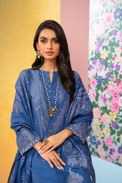 Nishat Linen - 3 Piece - Embroidered Jacquard Suit - 42301775