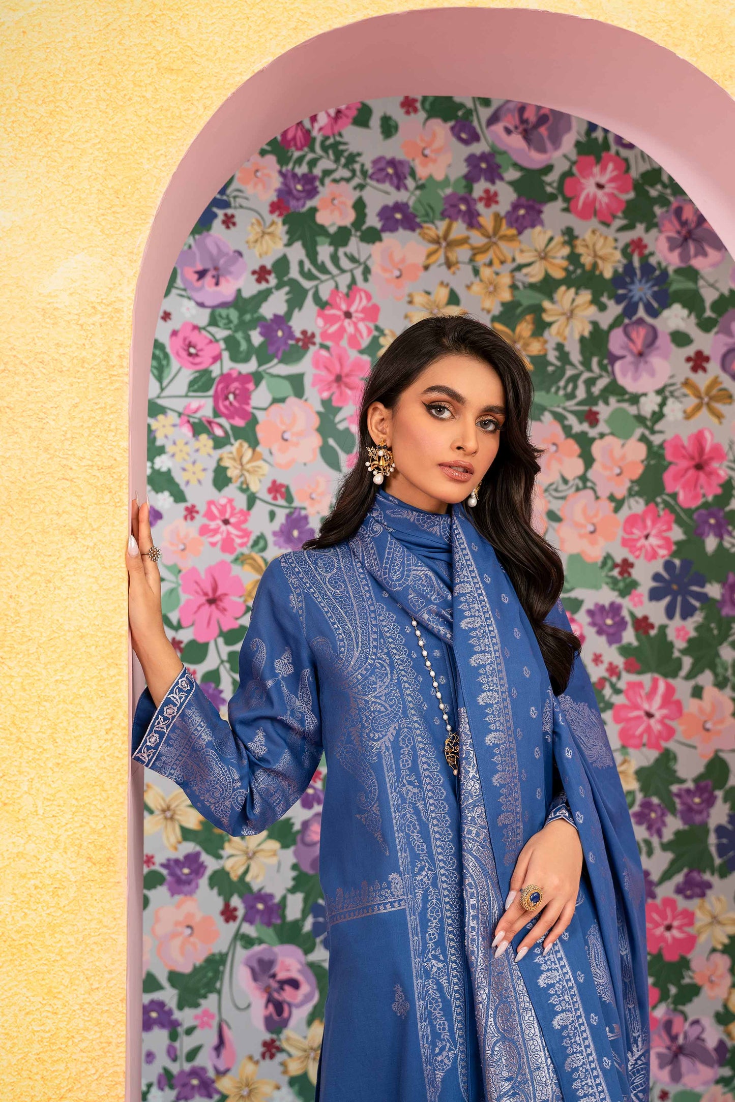 Nishat Linen - 3 Piece - Embroidered Jacquard Suit - 42301775