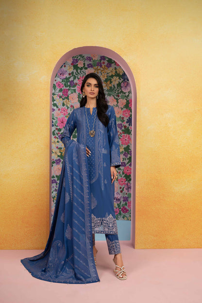 Nishat Linen - 3 Piece - Embroidered Jacquard Suit - 42301775