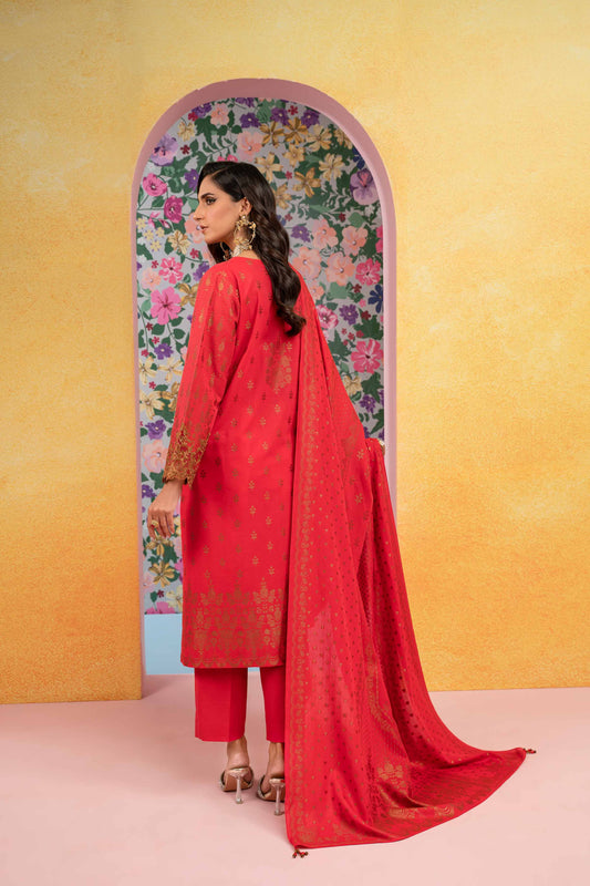 Nishat Linen - 3 Piece - Embroidered Jacquard Suit - 42301777