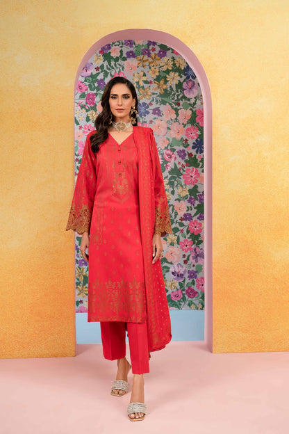 Nishat Linen - 3 Piece - Embroidered Jacquard Suit - 42301777