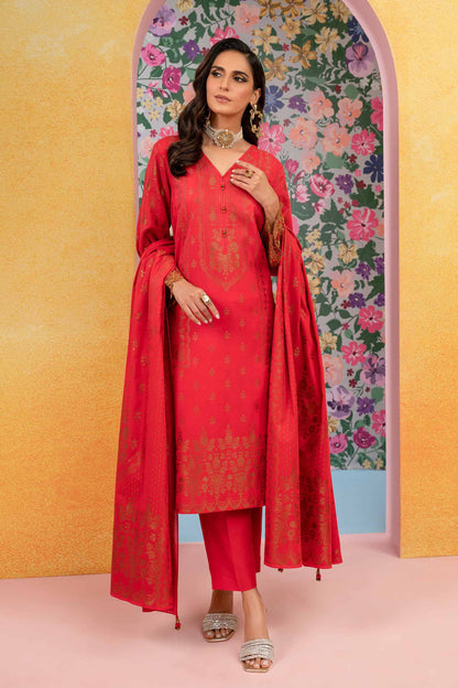 Nishat Linen - 3 Piece - Embroidered Jacquard Suit - 42301777