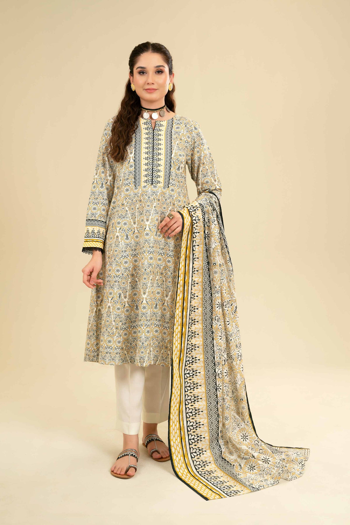 Nishat Linen - 3 Piece - Printed Suit - 42301831