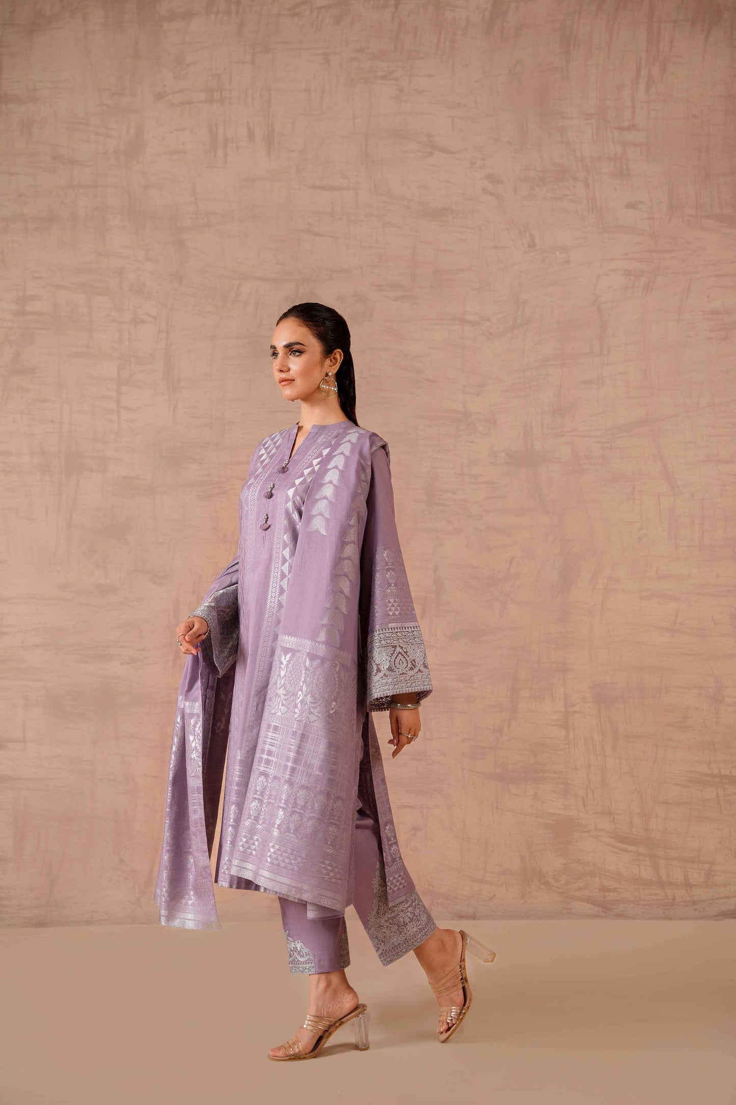 Nishat Linen - 3 Piece - Embroidered Jacquard Suit - 42301911