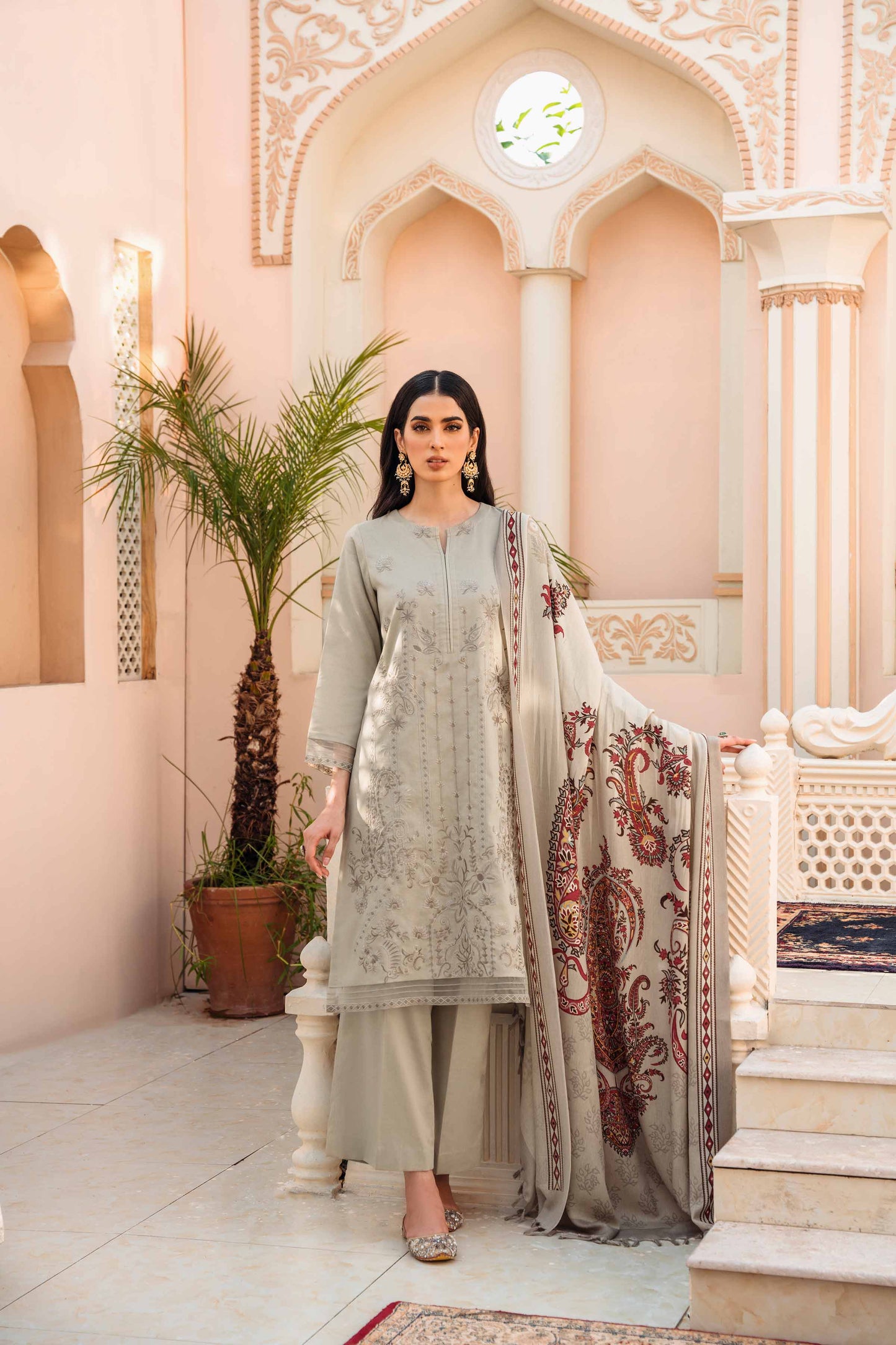 Nishat Linen - 3 Piece - Embroidered Suit - 42303001