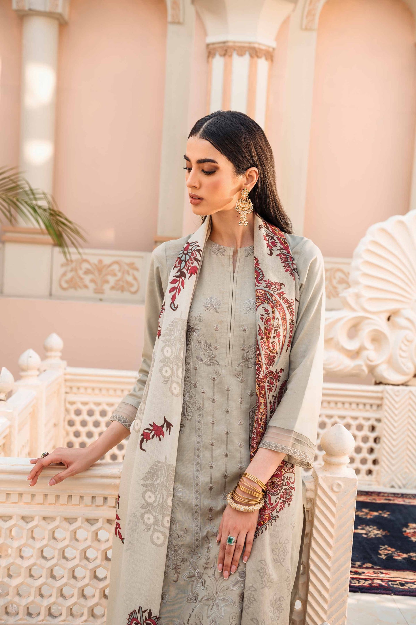 Nishat Linen - 3 Piece - Embroidered Suit - 42303001