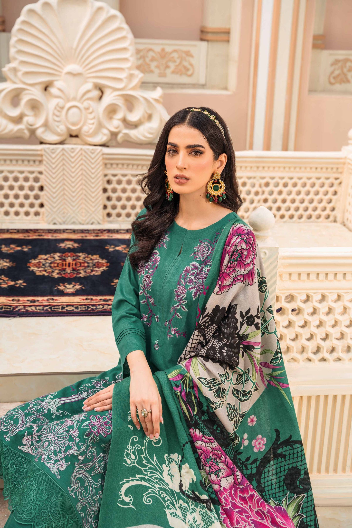 Nishat Linen - 3 Piece - Embroidered Suit - 42303003