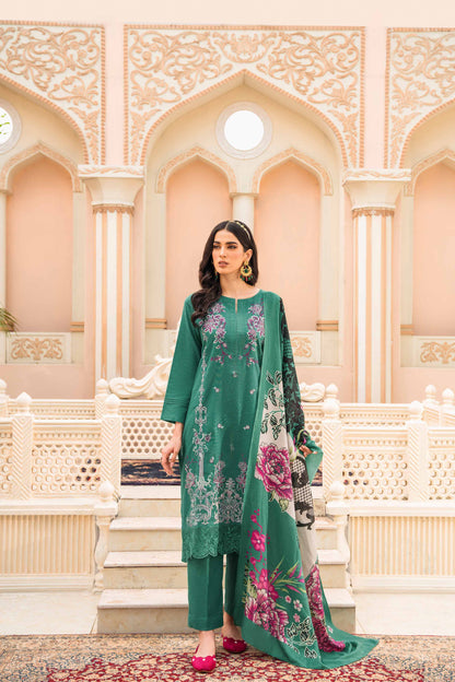 Nishat Linen - 3 Piece - Embroidered Suit - 42303003