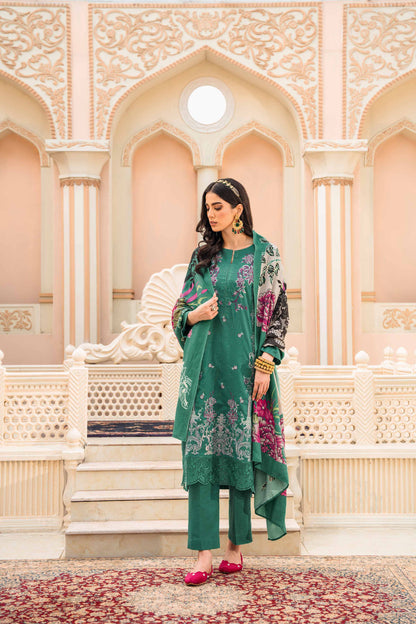 Nishat Linen - 3 Piece - Embroidered Suit - 42303003