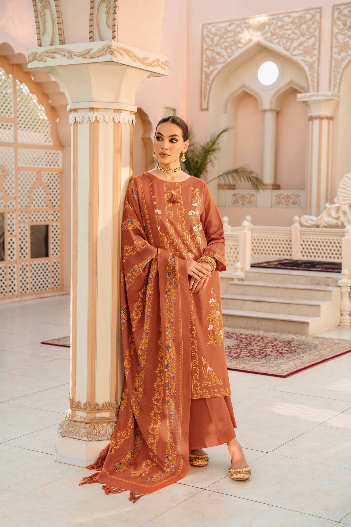 Nishat Linen - 3 Piece - Embroidered Suit - 42303004