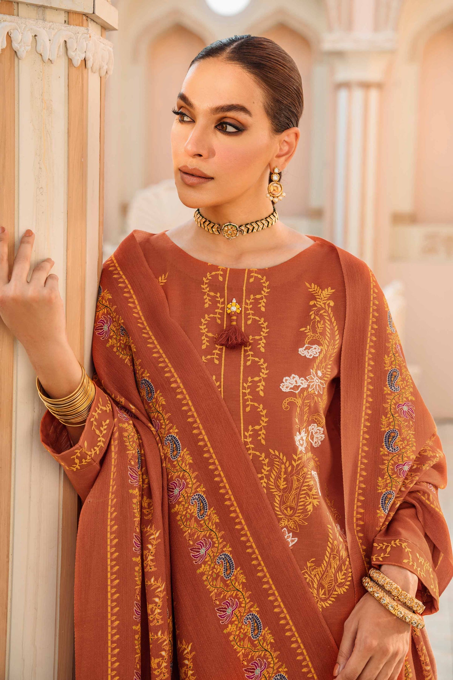 Nishat Linen - 3 Piece - Embroidered Suit - 42303004