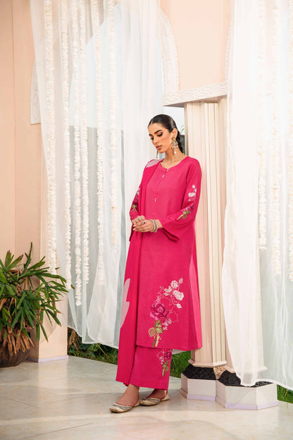 Nishat Linen - 3 Piece - Embroidered Suit - 42303005