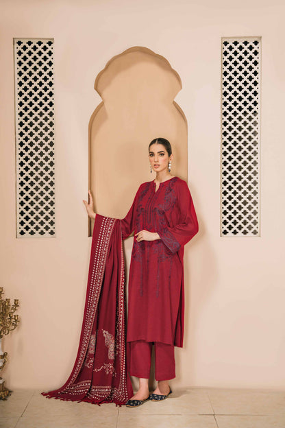 Nishat Linen - 3 Piece - Embroidered Suit - 42303006