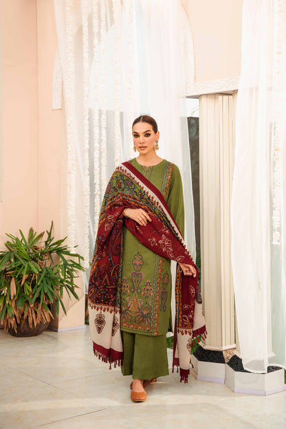 Nishat Linen - 3 Piece - Embroidered Suit - 42303009