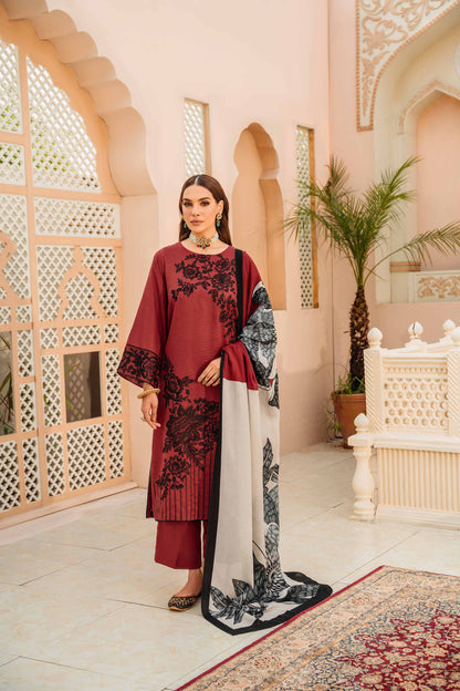 Nishat Linen - 3 Piece - Embroidered Suit - 42303010