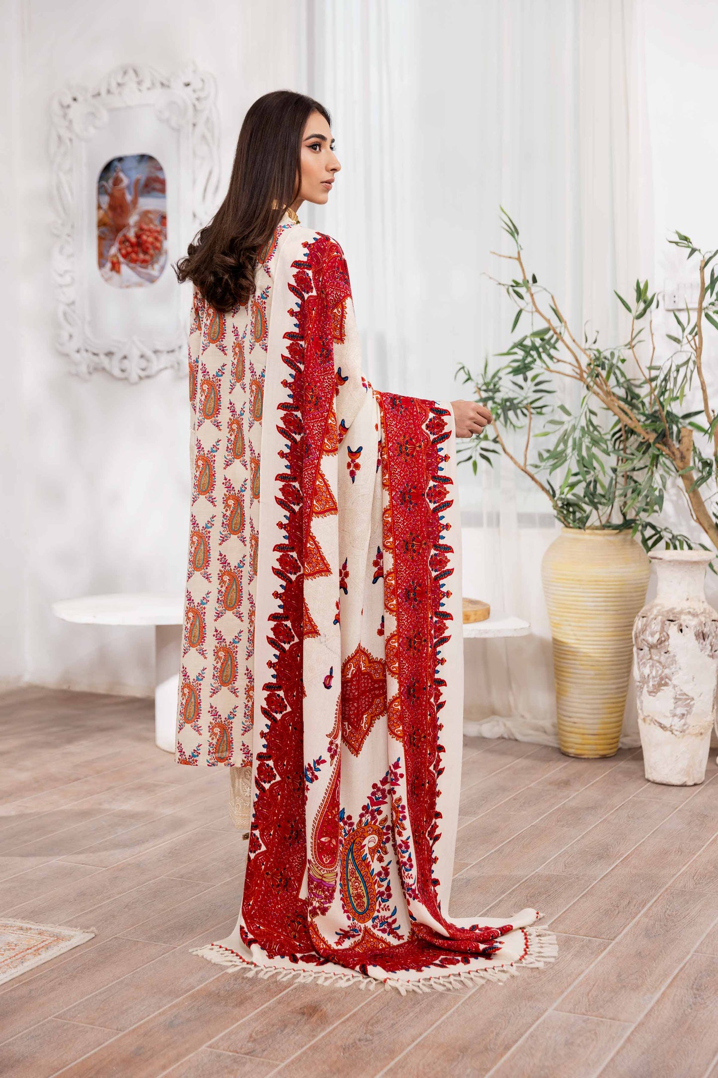 Nishat Linen - 3 Piece - Printed Embroidered Suit - 42303011