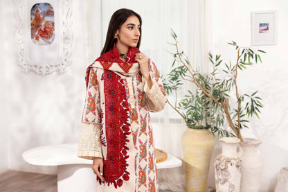 Nishat Linen - 3 Piece - Printed Embroidered Suit - 42303011