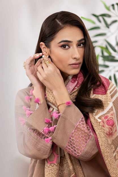 Nishat Linen - 3 Piece - Printed Embroidered Suit - 42303013