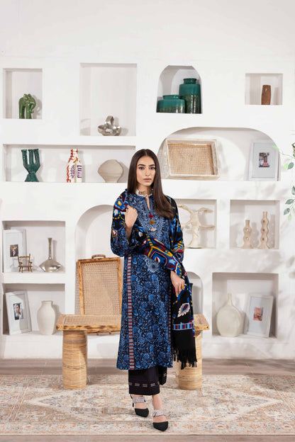 Nishat Linen - 3 Piece - Printed Embroidered Suit - 42303015