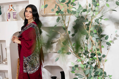 Nishat Linen - 3 Piece - Printed Embroidered Suit - 42303018