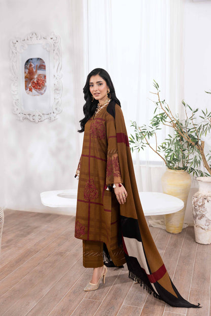 Nishat Linen - 3 Piece - Printed Embroidered Suit - 42303019