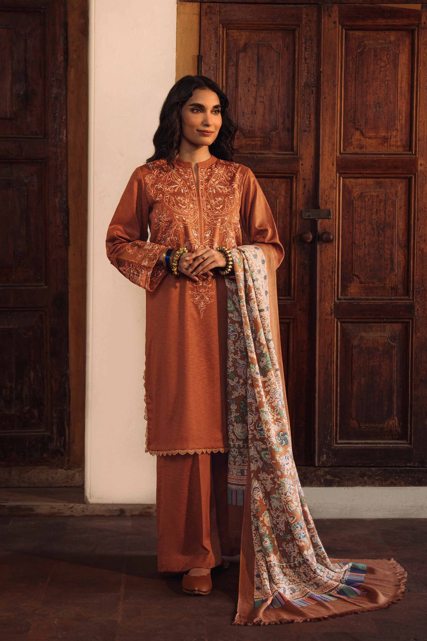 Nishat Linen - 3 Piece - Embroidered Suit - 42303032