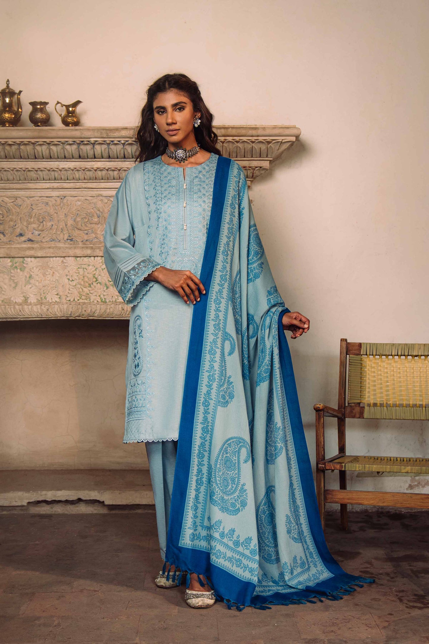 Nishat Linen - 3 Piece - Embroidered Suit - 42303033