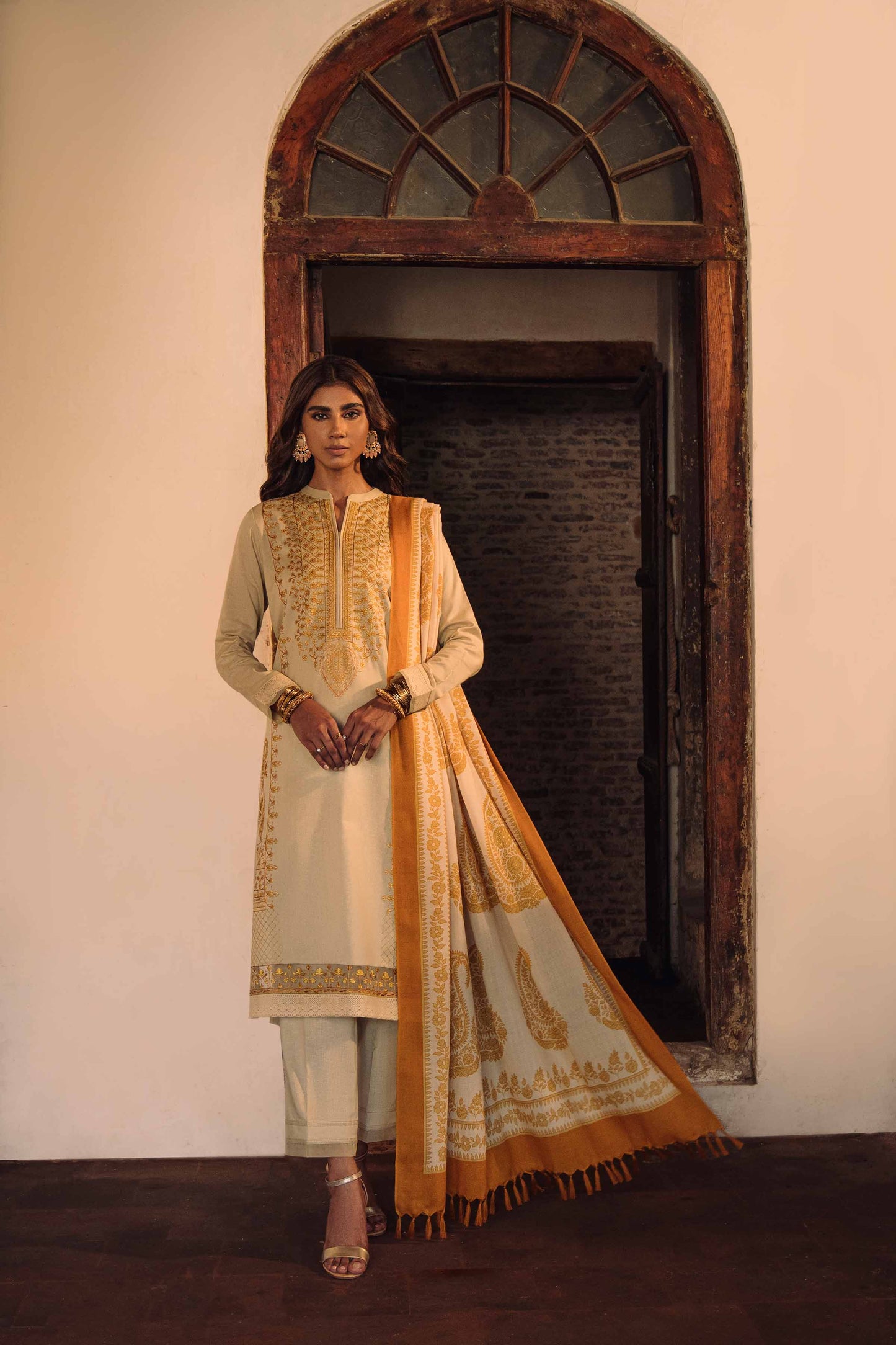 Nishat Linen - 3 Piece - Embroidered Suit - 42303034