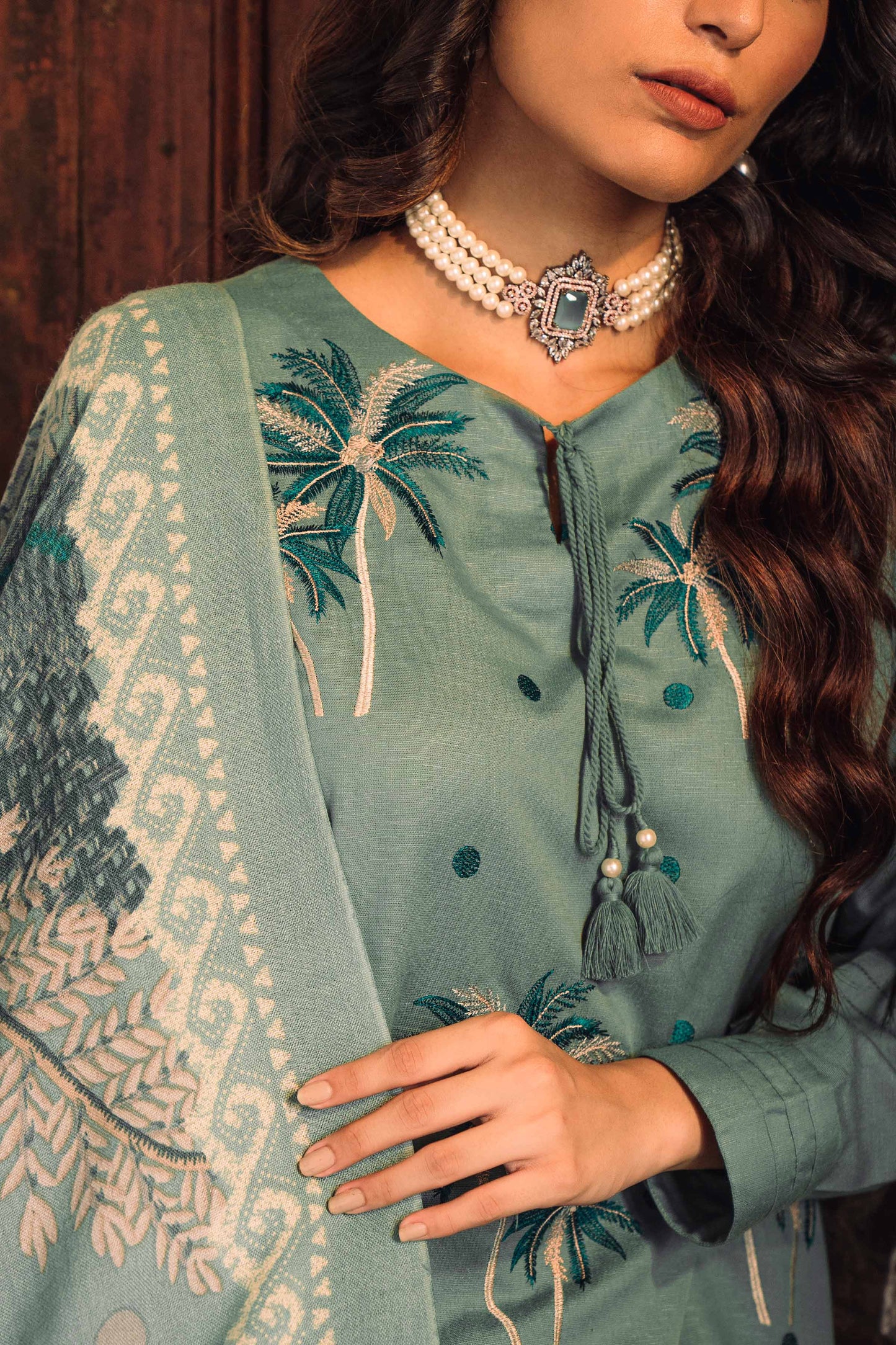 Nishat Linen - 3 Piece - Embroidered Suit - 42303040