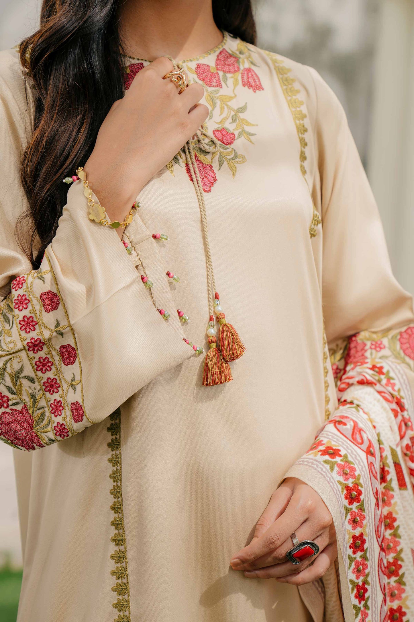 Nishat Linen - 3 Piece - Embroidered Suit - 42303041